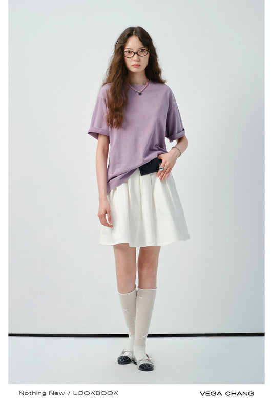 Round Neck Relaxed Cotton T-Shirt