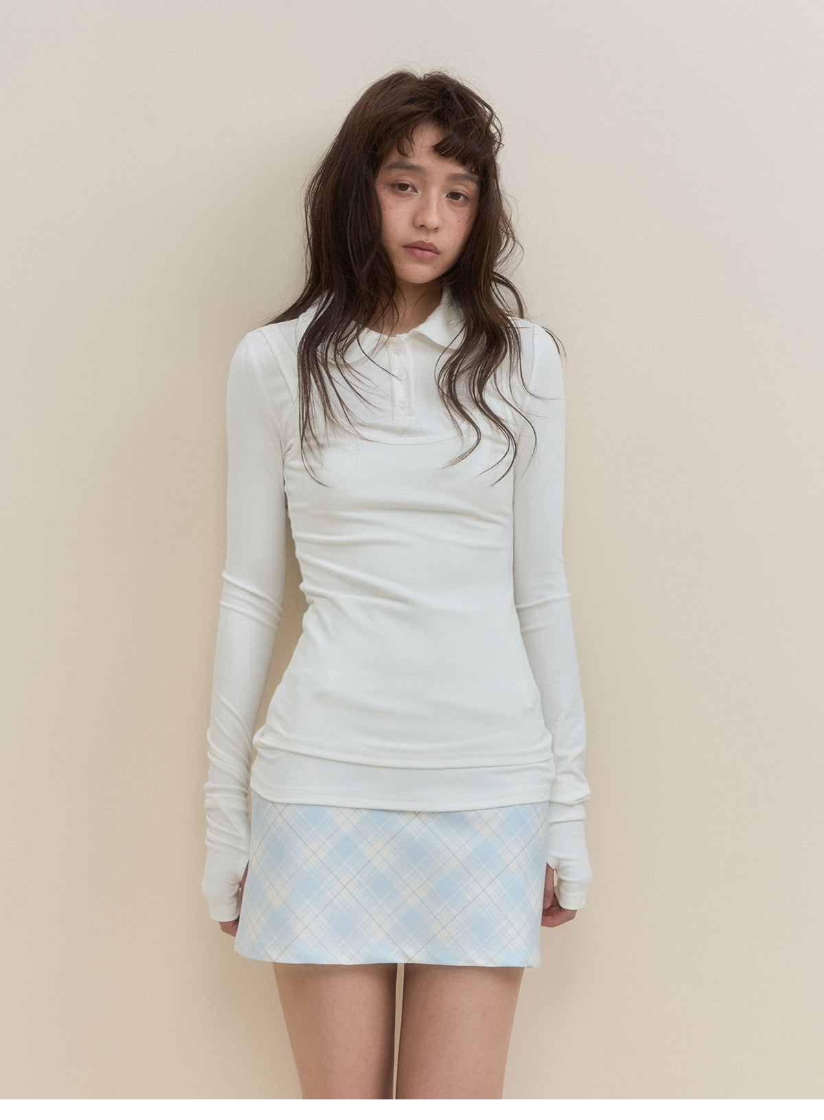 Diamond Plaid A-Line Skirt In 2 Lengths