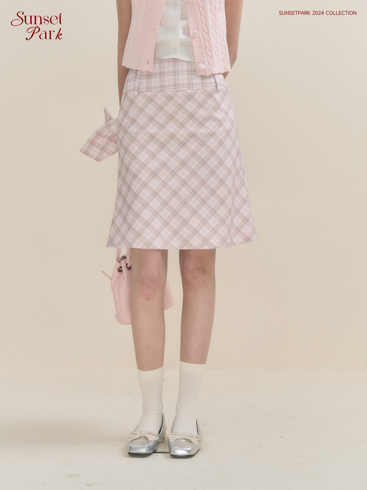 Diamond Plaid A-Line Skirt In 2 Lengths