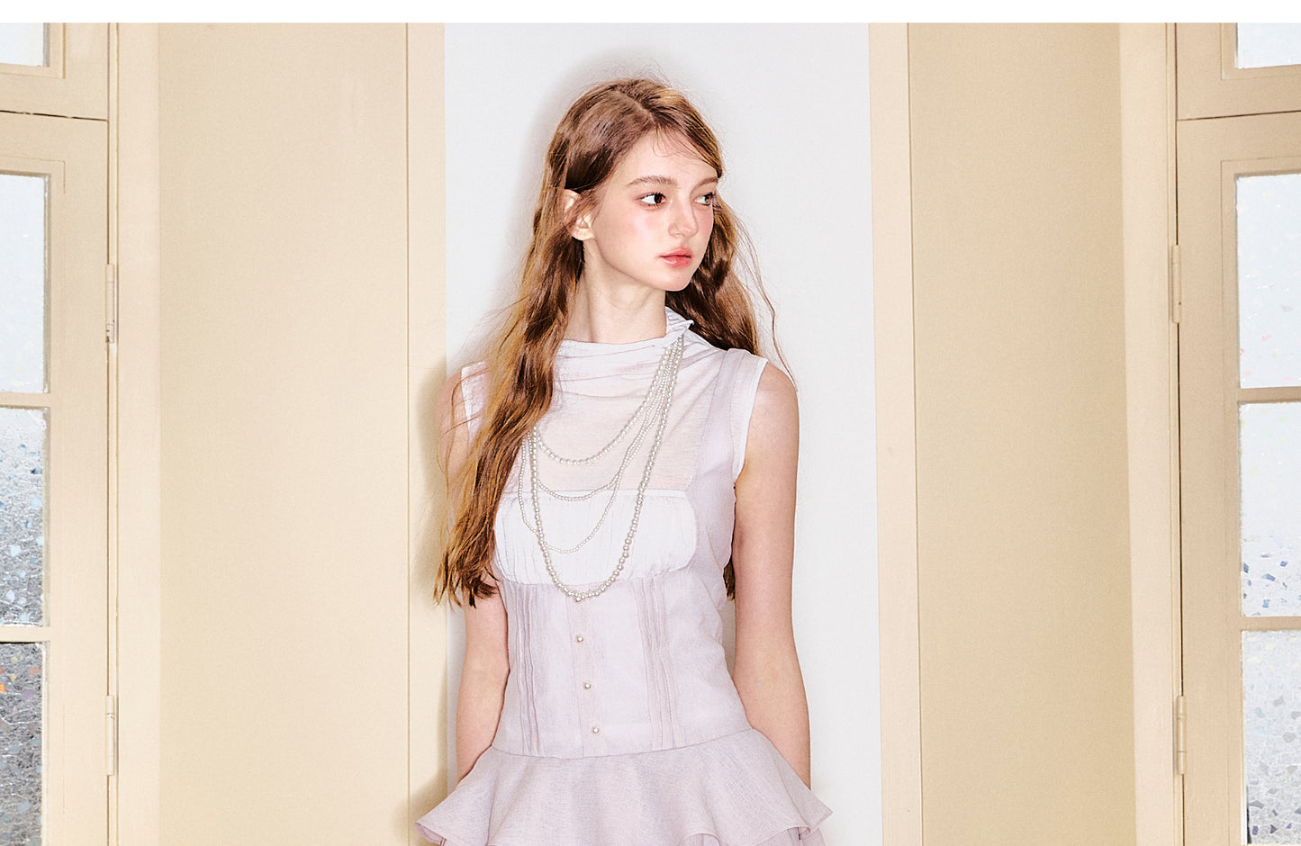 Multi-Strand Faux Pearl Necklace