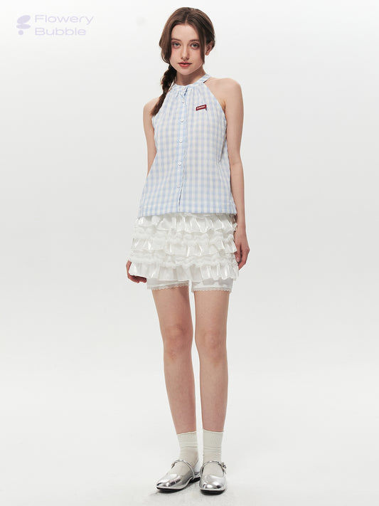 Ruffled Sheer Skirt With Inner Shorts