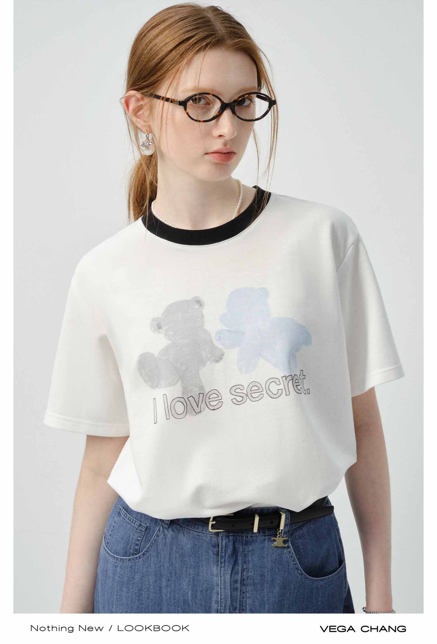 Cotton Blend T-Shirt With Printed Motif