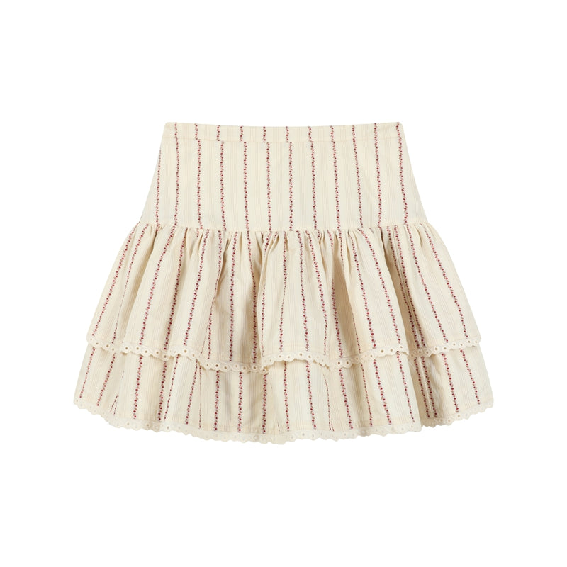 Asymmetric Jacquard Blouse & Matching Skirt