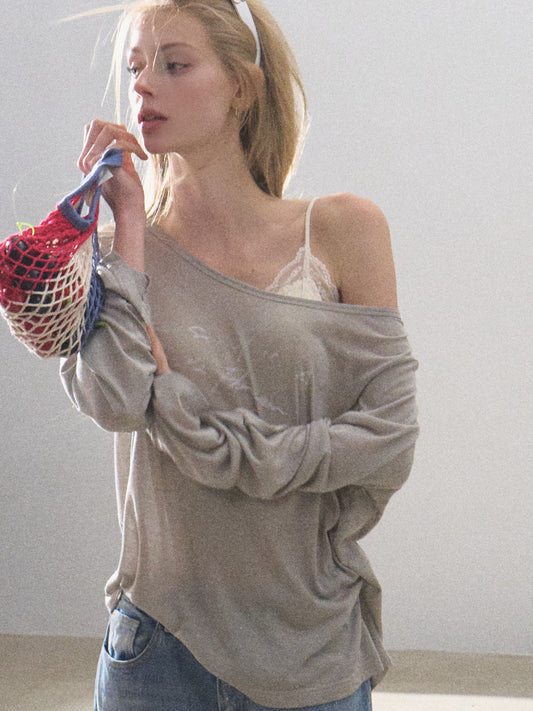 Lightweight Letter Print T-Shirt