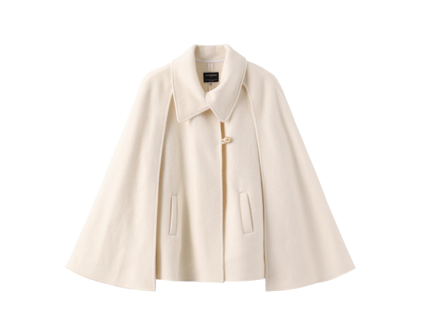 100% Wool Double-Layered Cape Coat