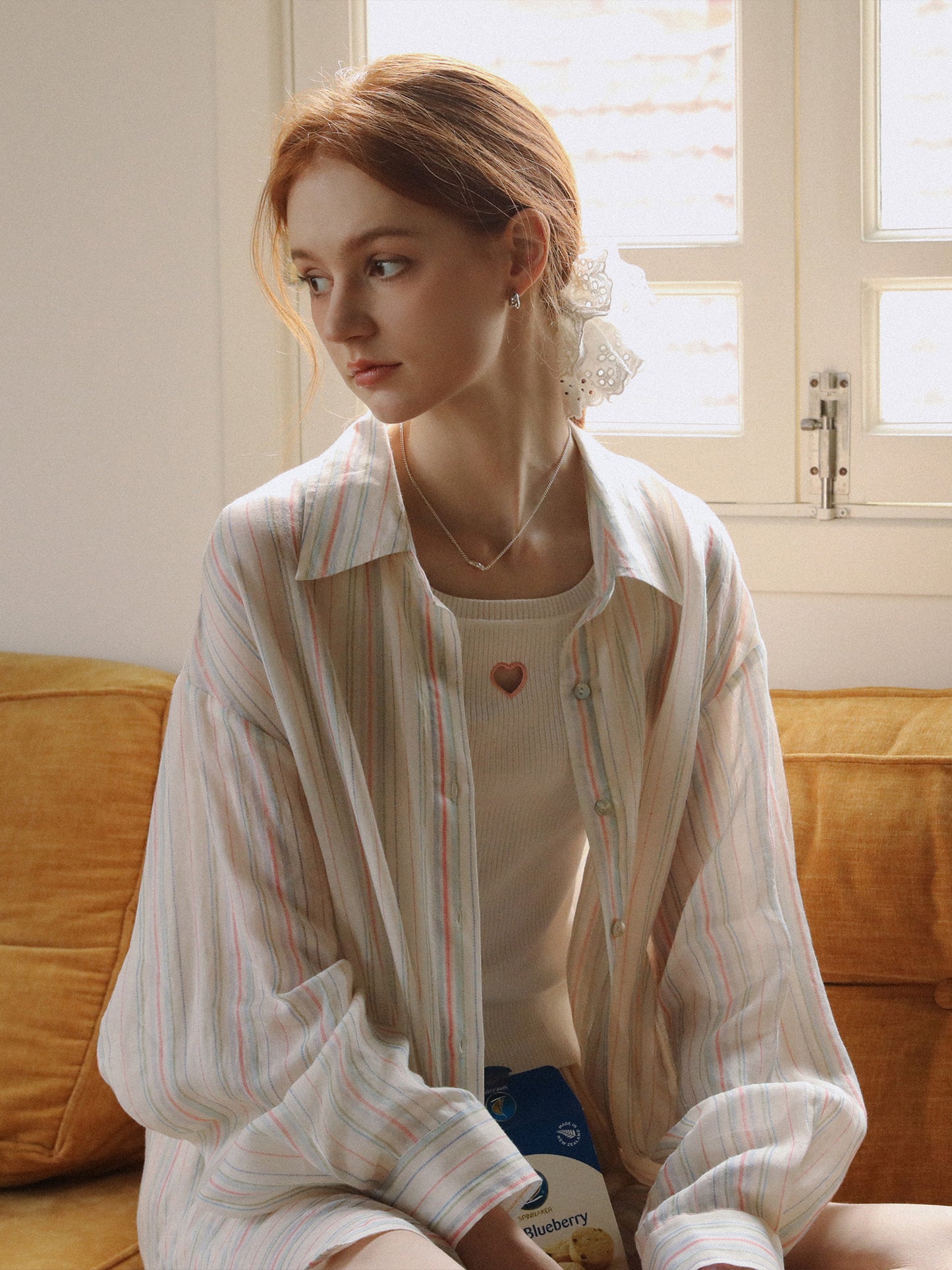 Multi-Colored Striped Shirt And Shorts