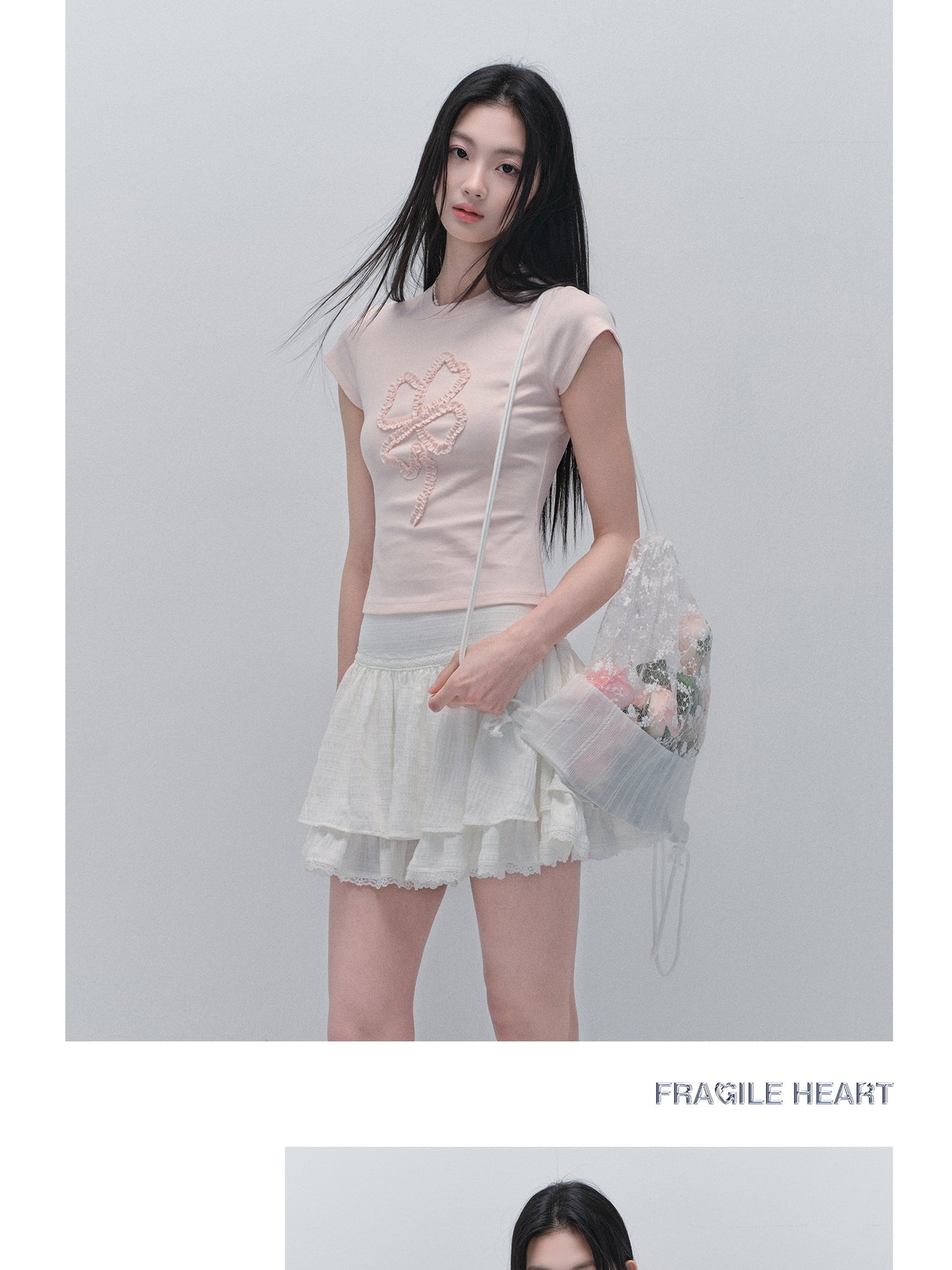 Clover-Shaped Ruffled T-Shirt