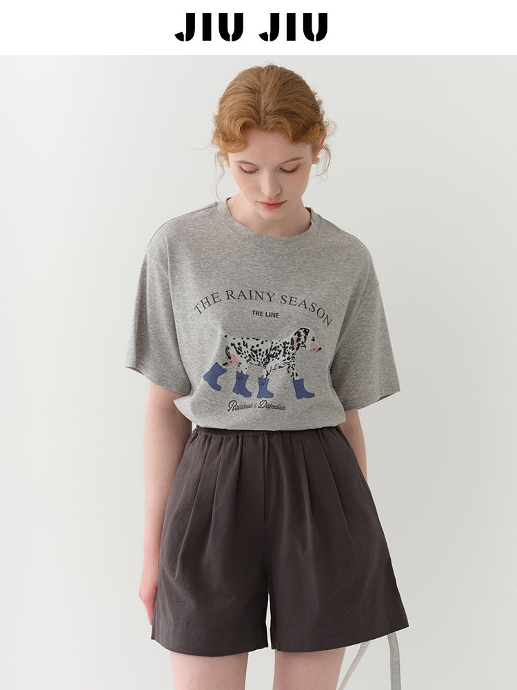 Dog-In-Boots Print T-Shirt