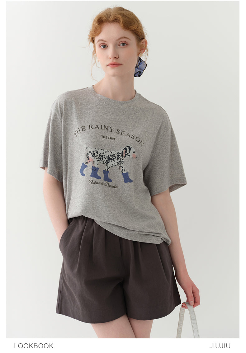 Dog-In-Boots Print T-Shirt