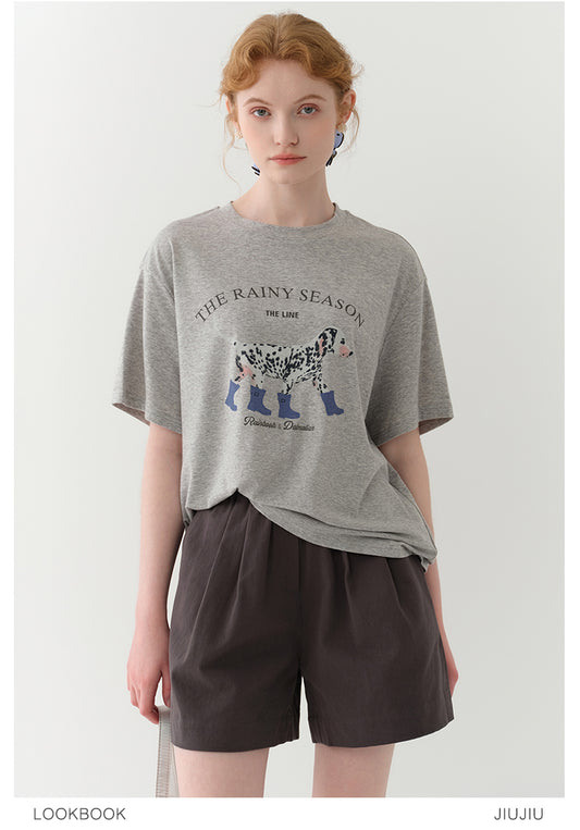 Dog-In-Boots Print T-Shirt