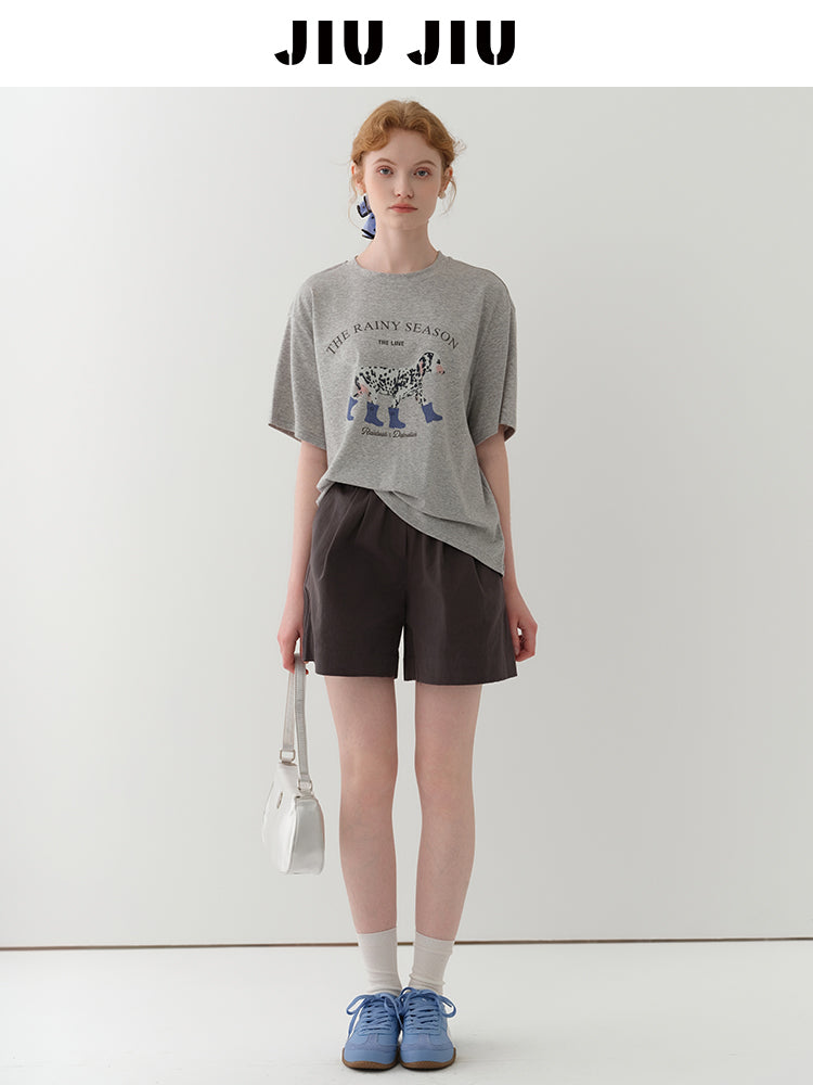 Dog-In-Boots Print T-Shirt