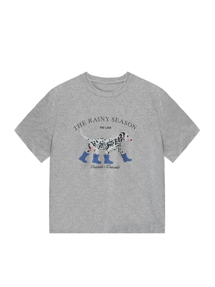 Dog-In-Boots Print T-Shirt