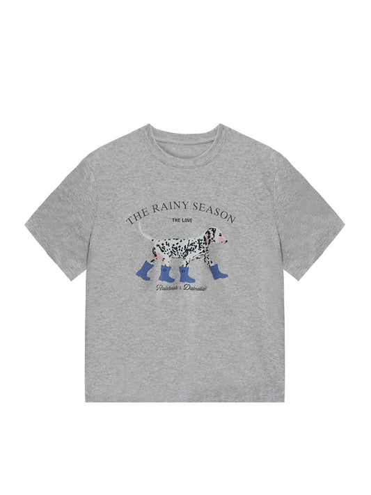 Dog-In-Boots Print T-Shirt