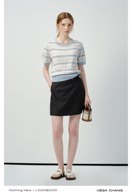 Plain Casual Mini Skirt