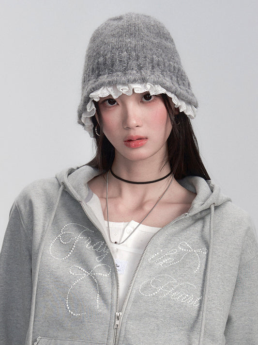 Crochet Bucket Hat With Frilled Trim