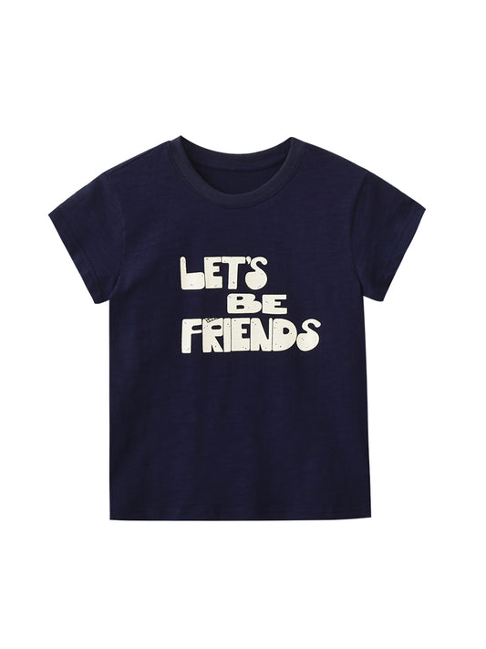 Message Printed Cotton T-Shirt