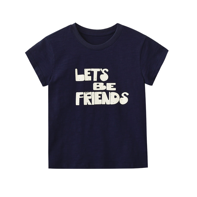 Message Printed Cotton T-Shirt