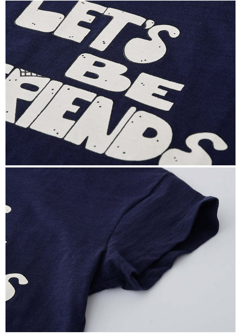 Message Printed Cotton T-Shirt