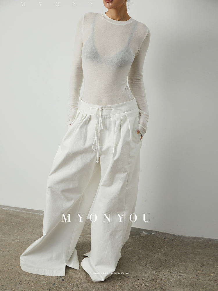 Stretchy Slim Sheer Knit Top