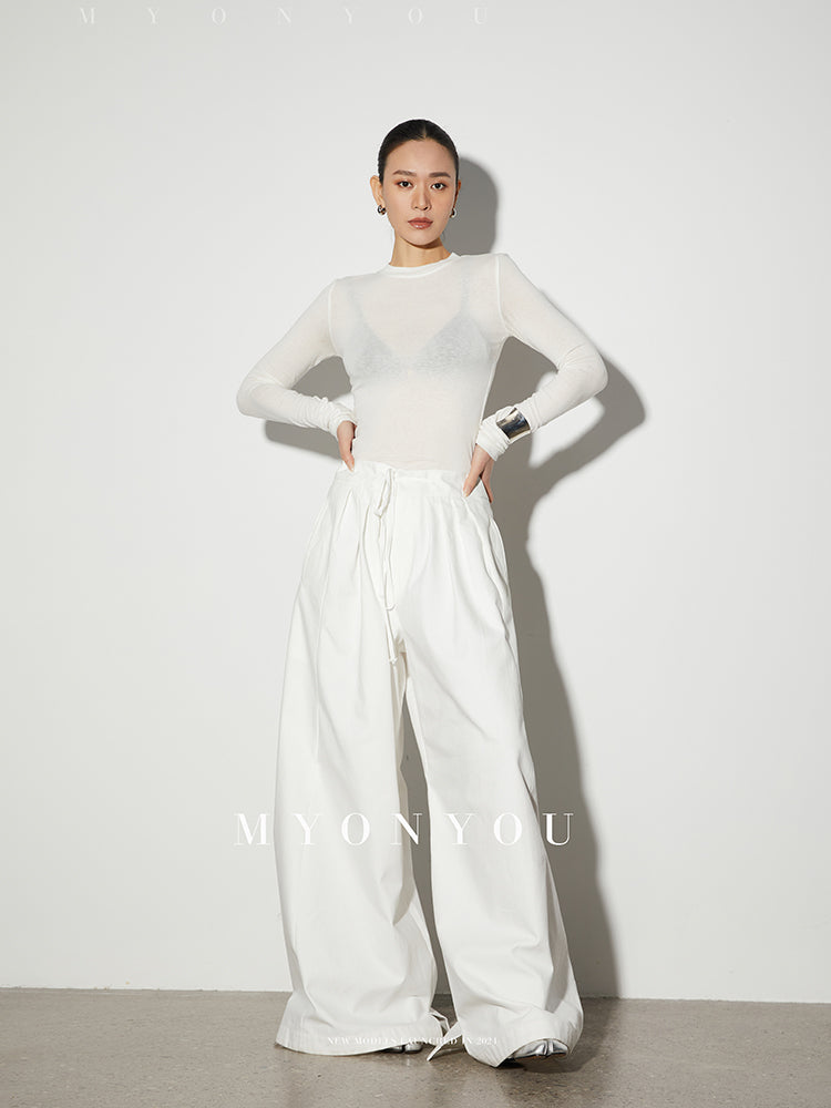 Stretchy Slim Sheer Knit Top