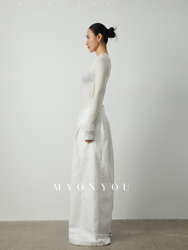 Stretchy Slim Sheer Knit Top