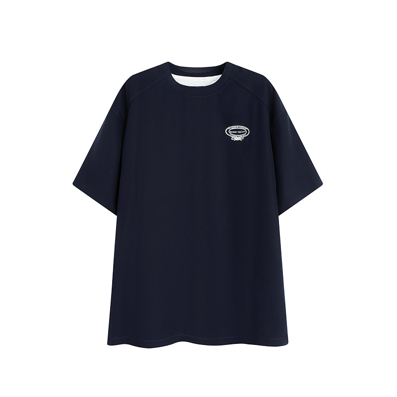 Casual Two-Tone Loose Fit T-Shirt