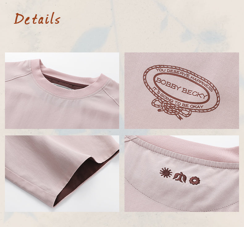 Casual Two-Tone Loose Fit T-Shirt