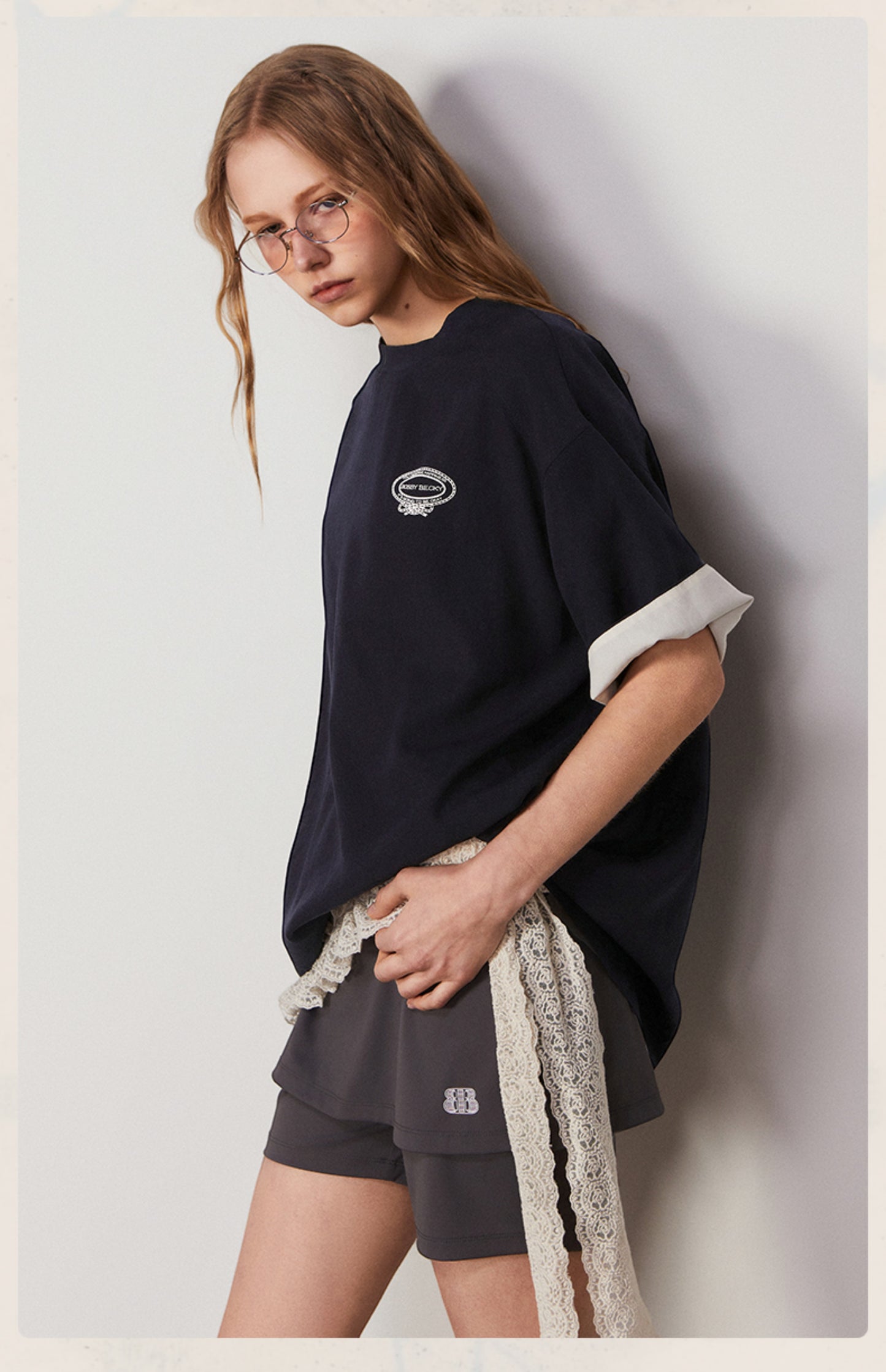 Casual Two-Tone Loose Fit T-Shirt