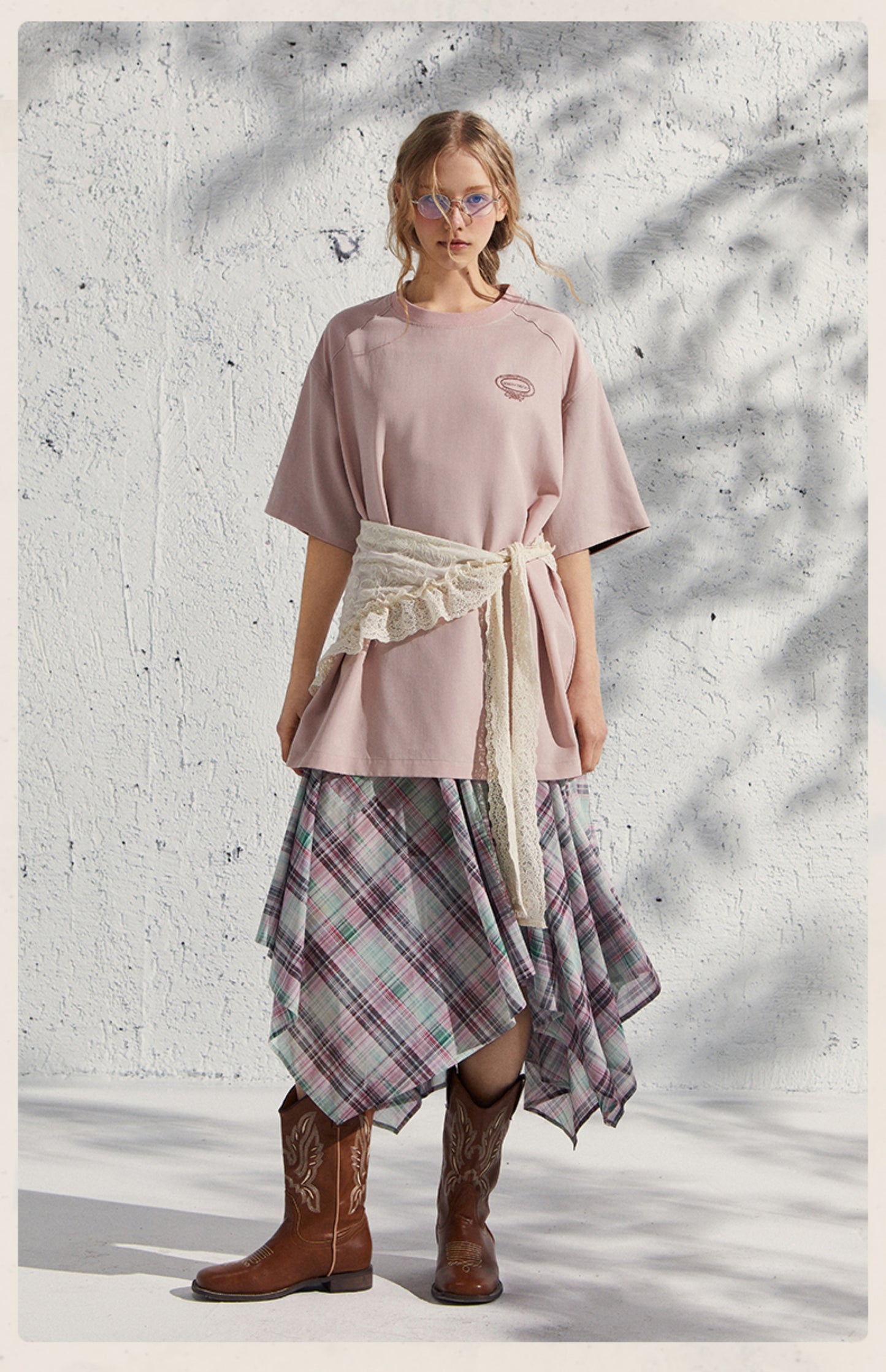 Casual Two-Tone Loose Fit T-Shirt