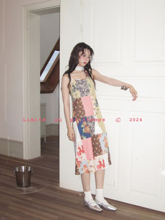 Patchwork Print Cami Dress