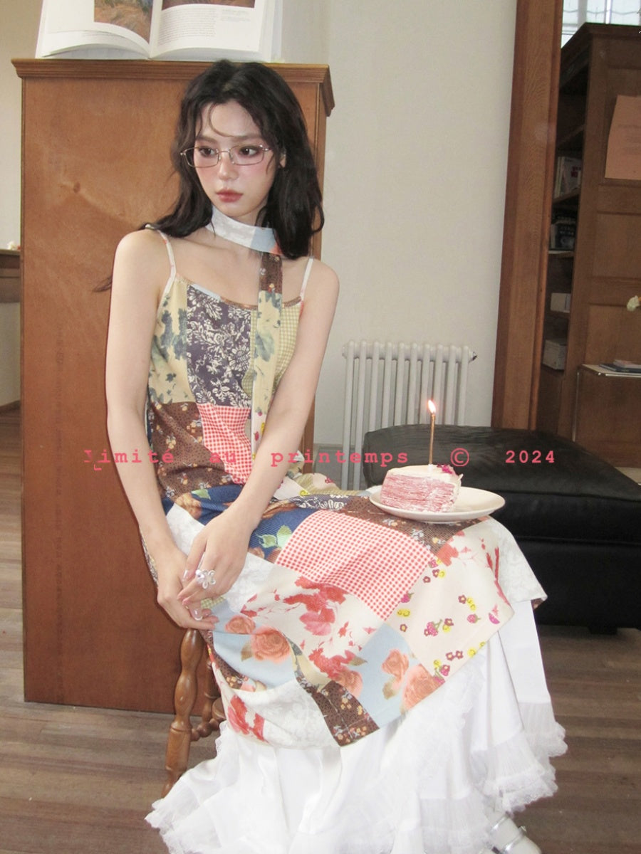 Patchwork Print Cami Dress