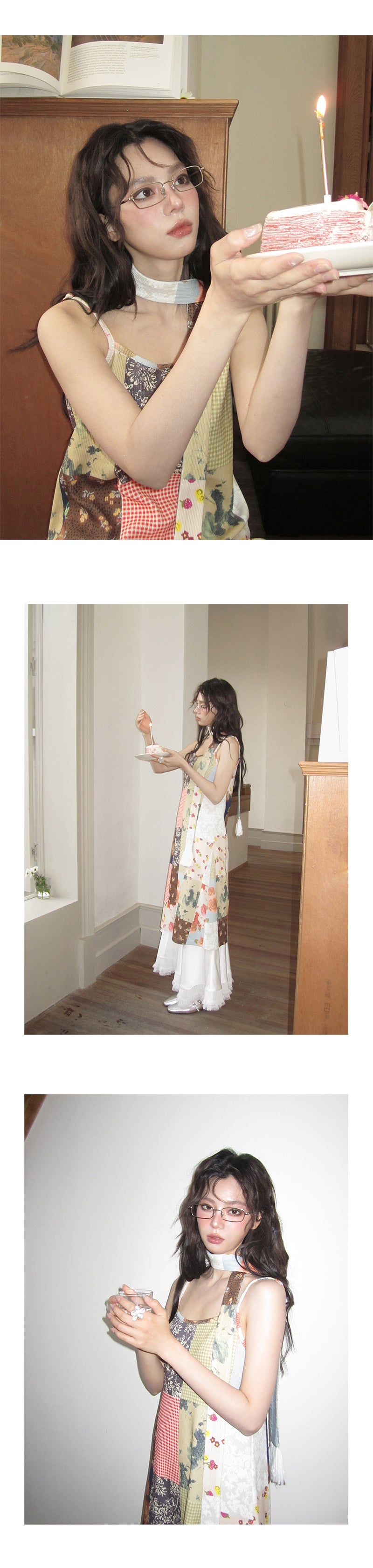 Patchwork Print Cami Dress