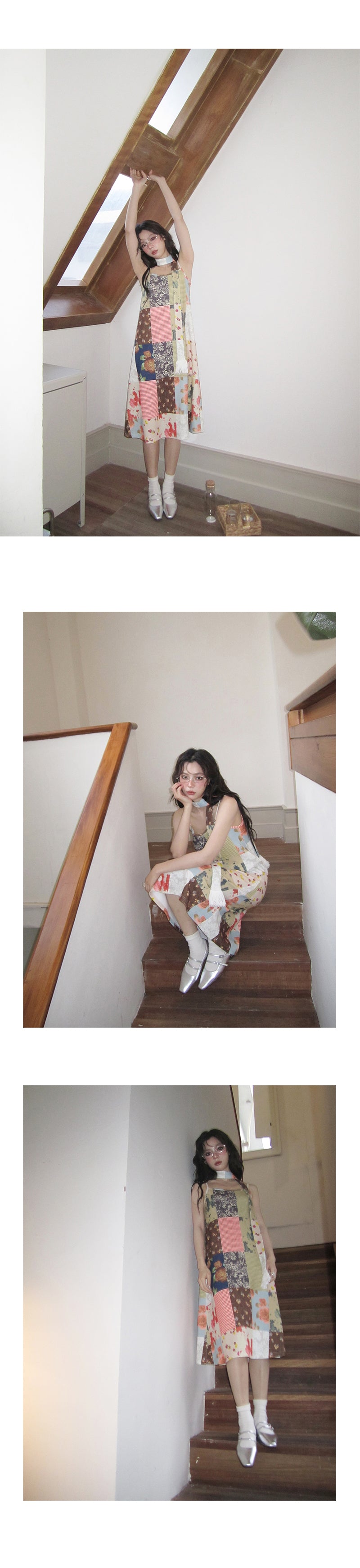 Patchwork Print Cami Dress