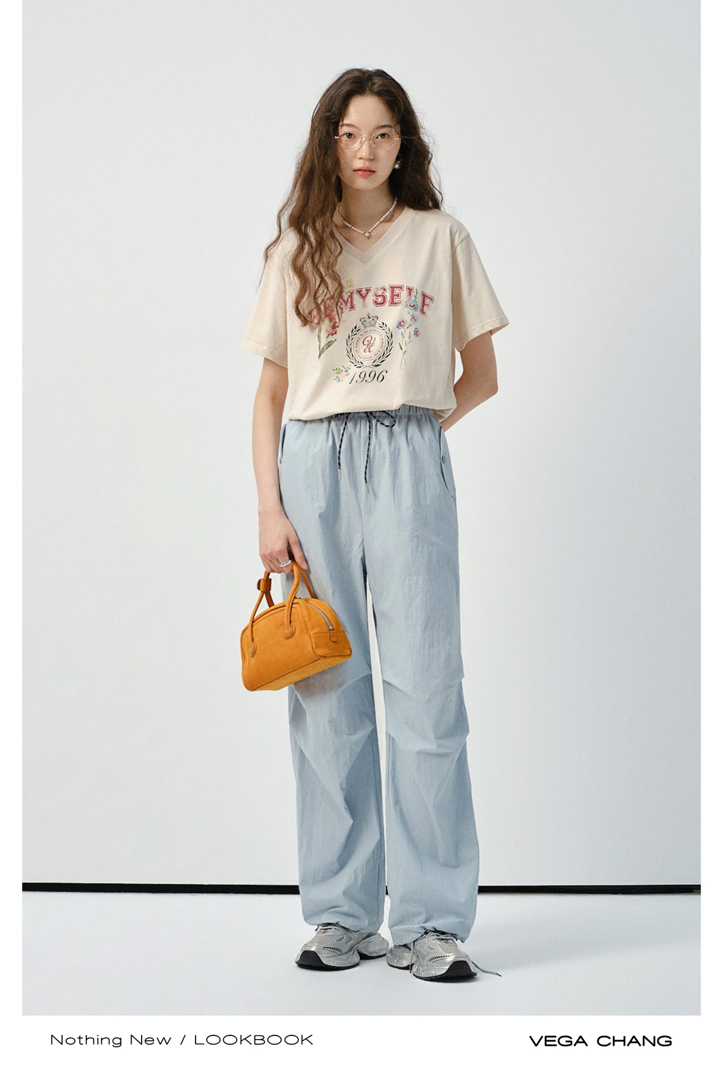 V-Neck Floral Print T-Shirt & Drawstring Pants