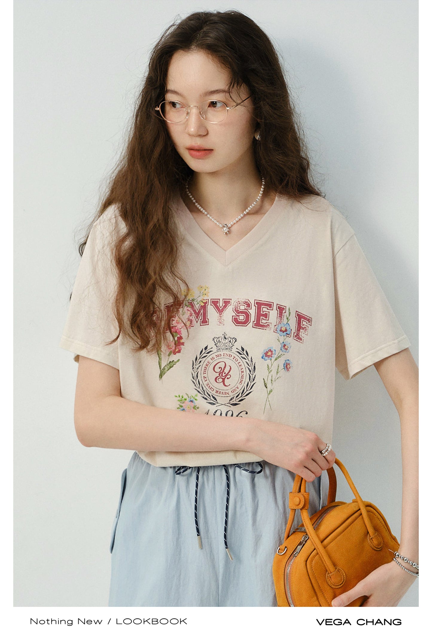 V-Neck Floral Print T-Shirt & Drawstring Pants