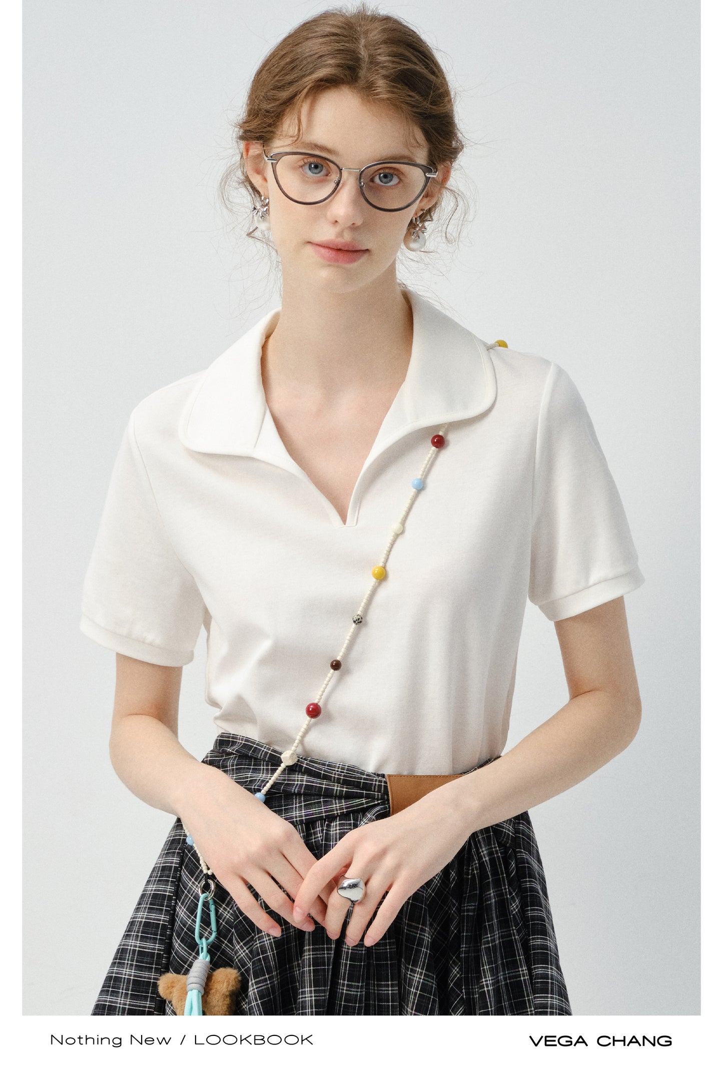 Minimalist Round Polo Collar Top