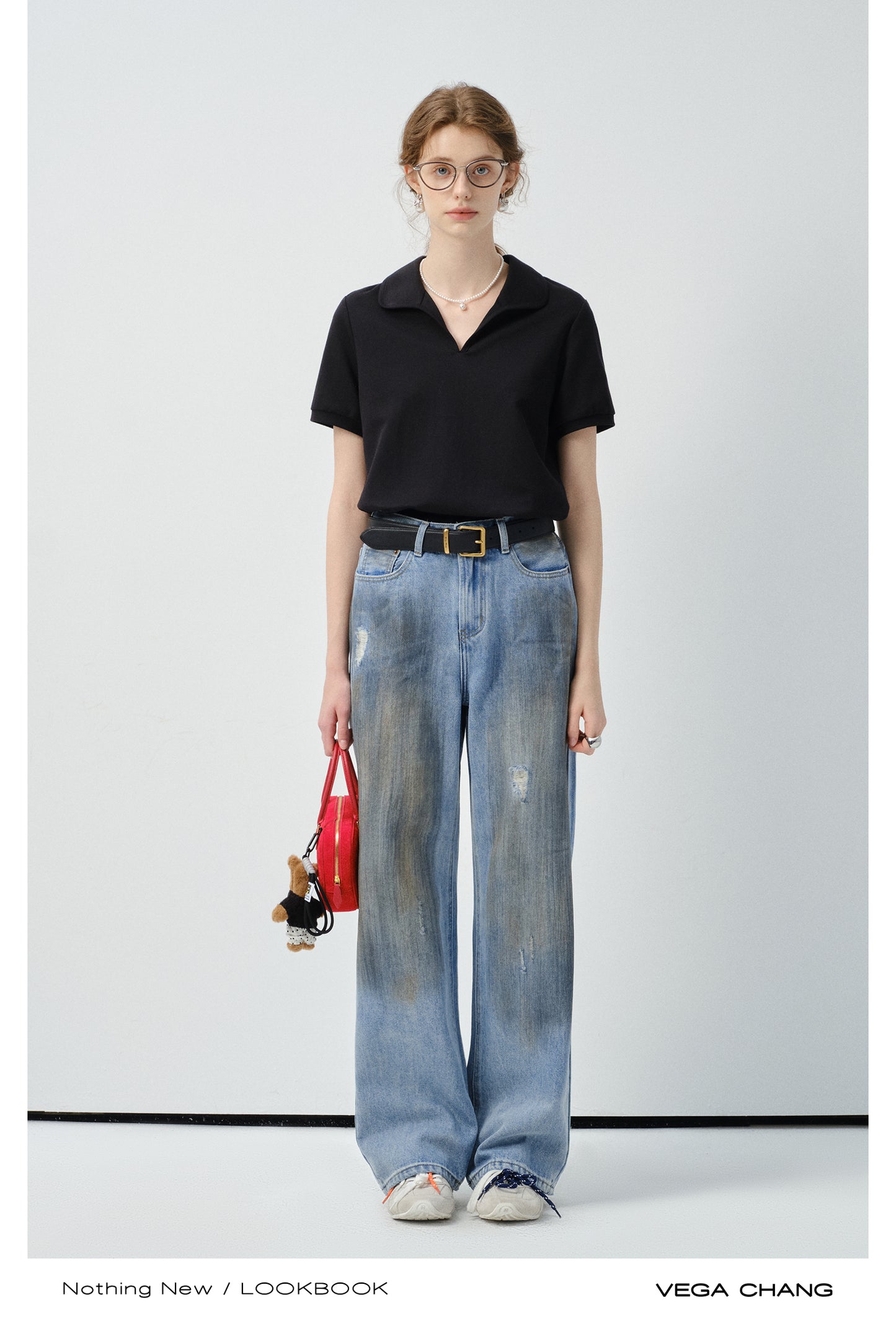 Minimalist Round Polo Collar Top