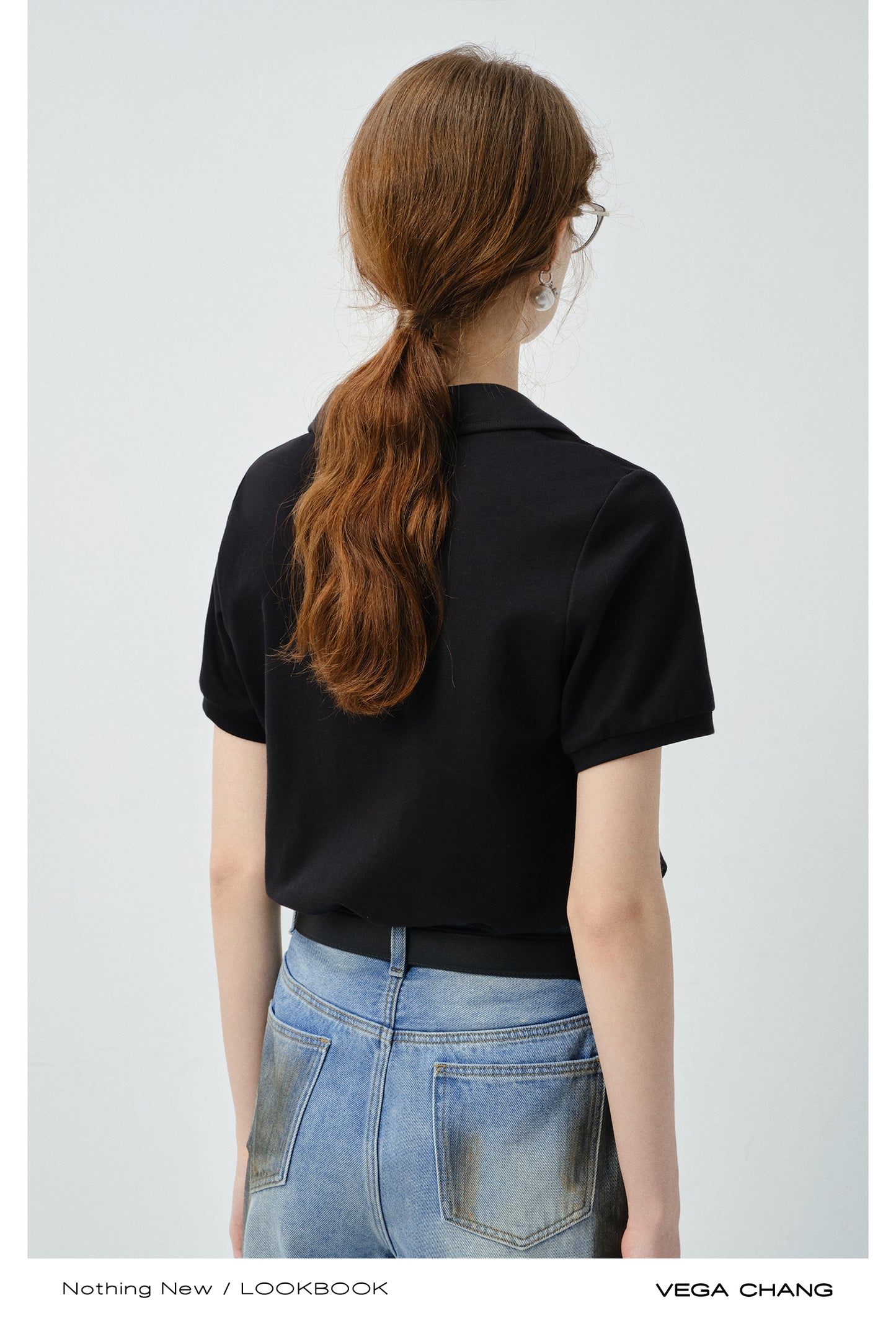 Minimalist Round Polo Collar Top