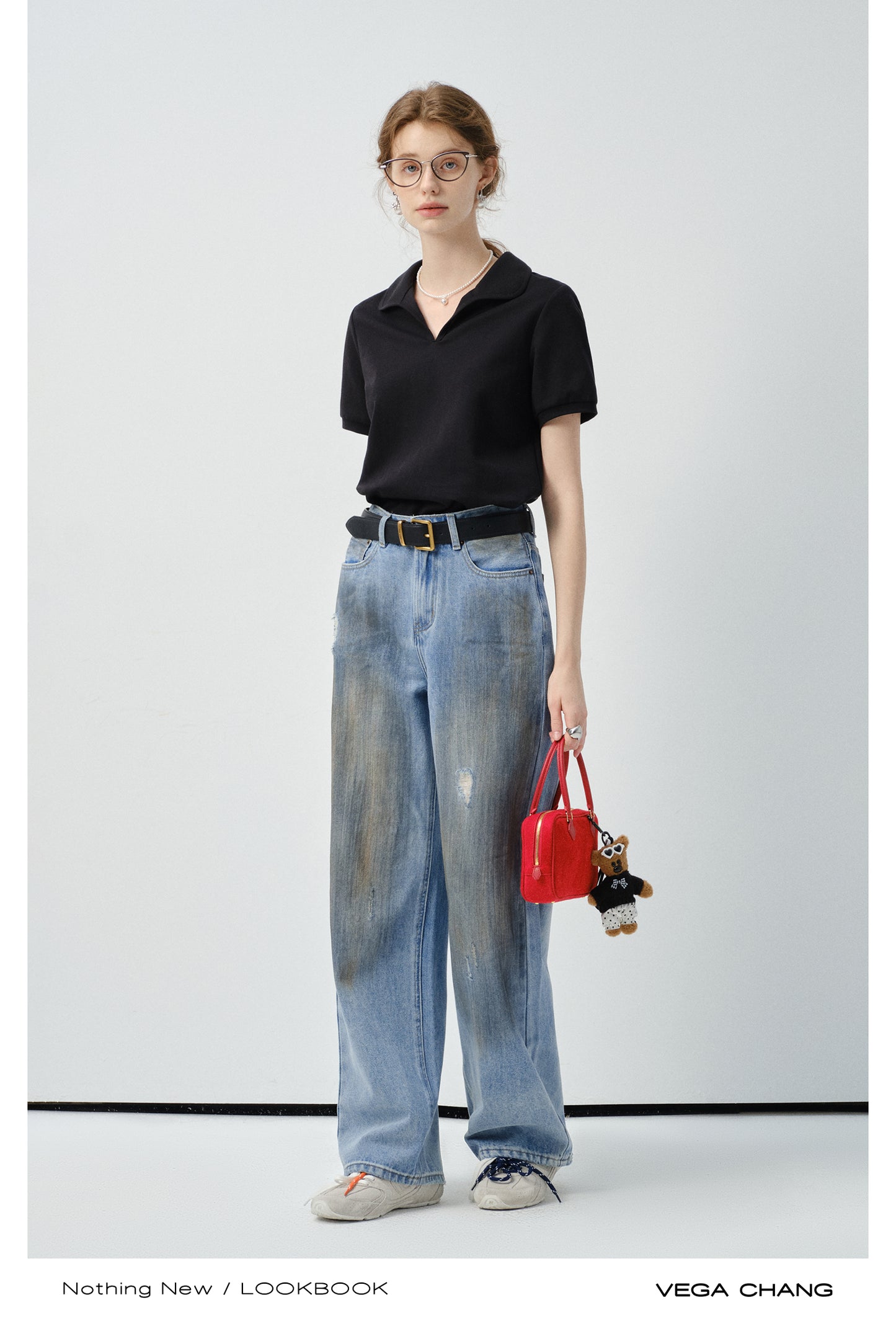 Minimalist Round Polo Collar Top