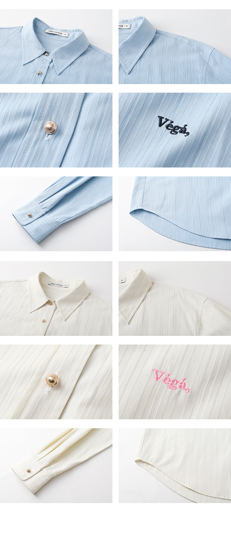 Logo Embroidered Striped Textured Shirt