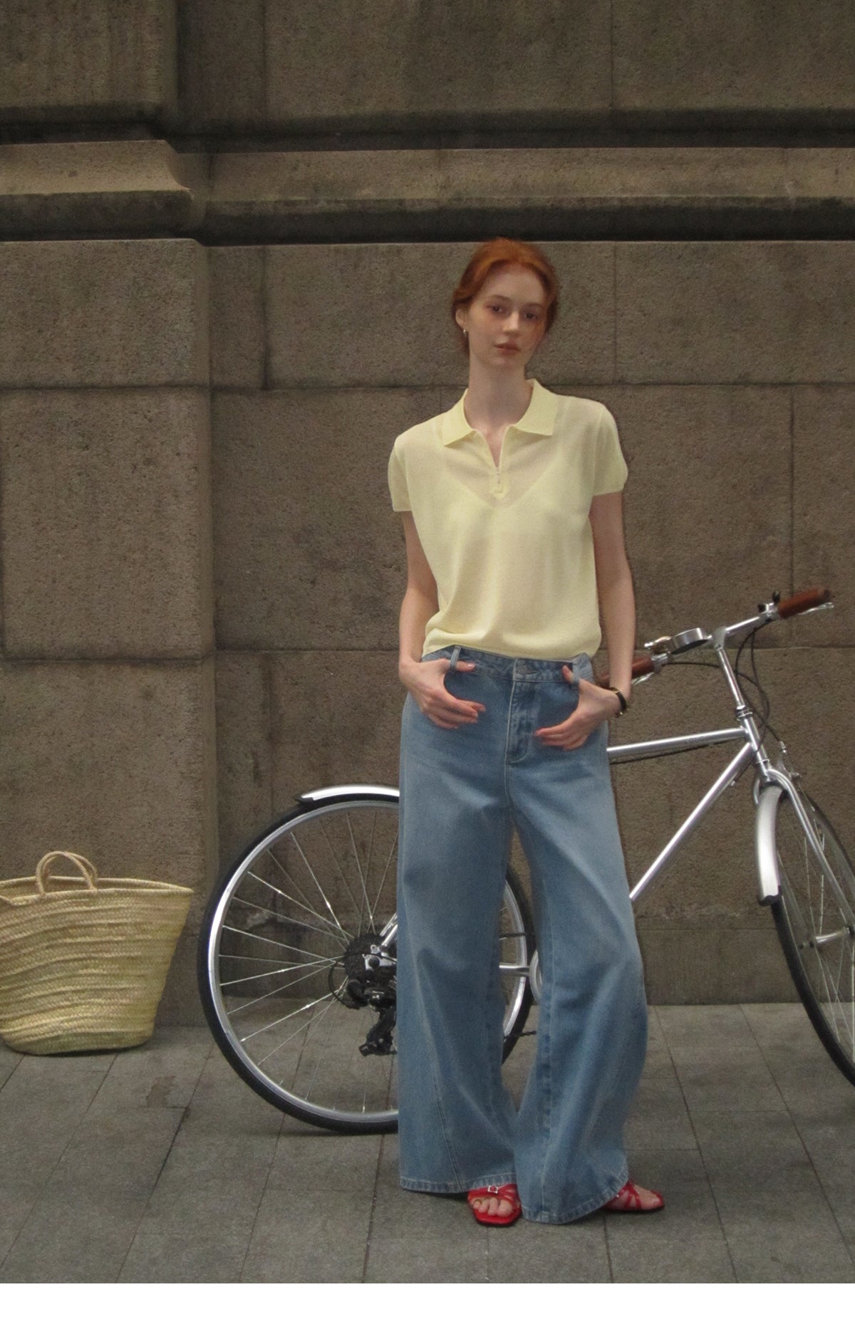 Soft Knit Top With Half-Zip Design