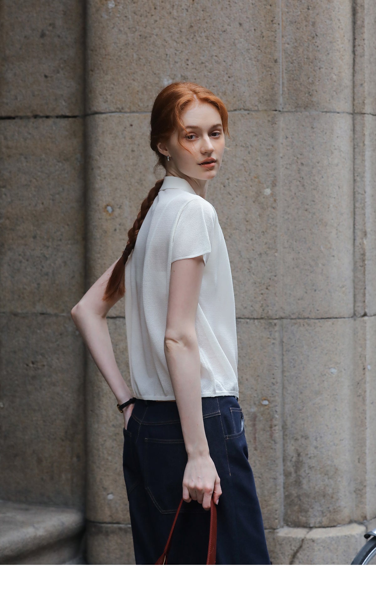 Soft Knit Top With Half-Zip Design