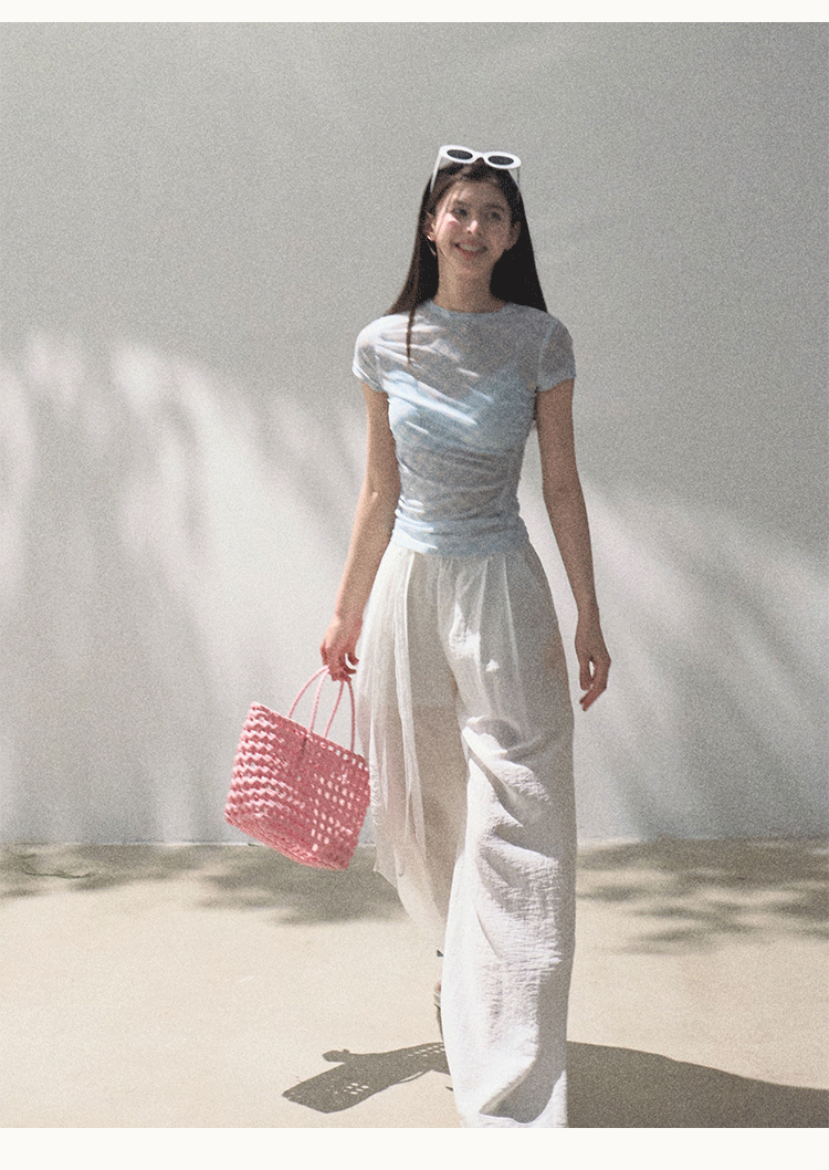 Lightweight Off Shoulder Top And Wide Pants