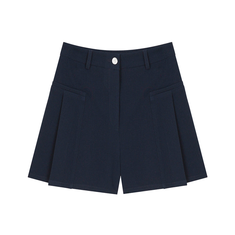 Boxy Button-Up Cropped Shirt And Matching Shorts