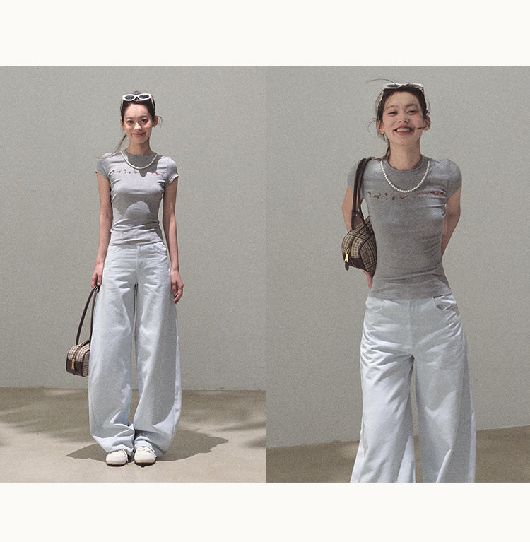 Slim Fit Puppy Print T-Shirt