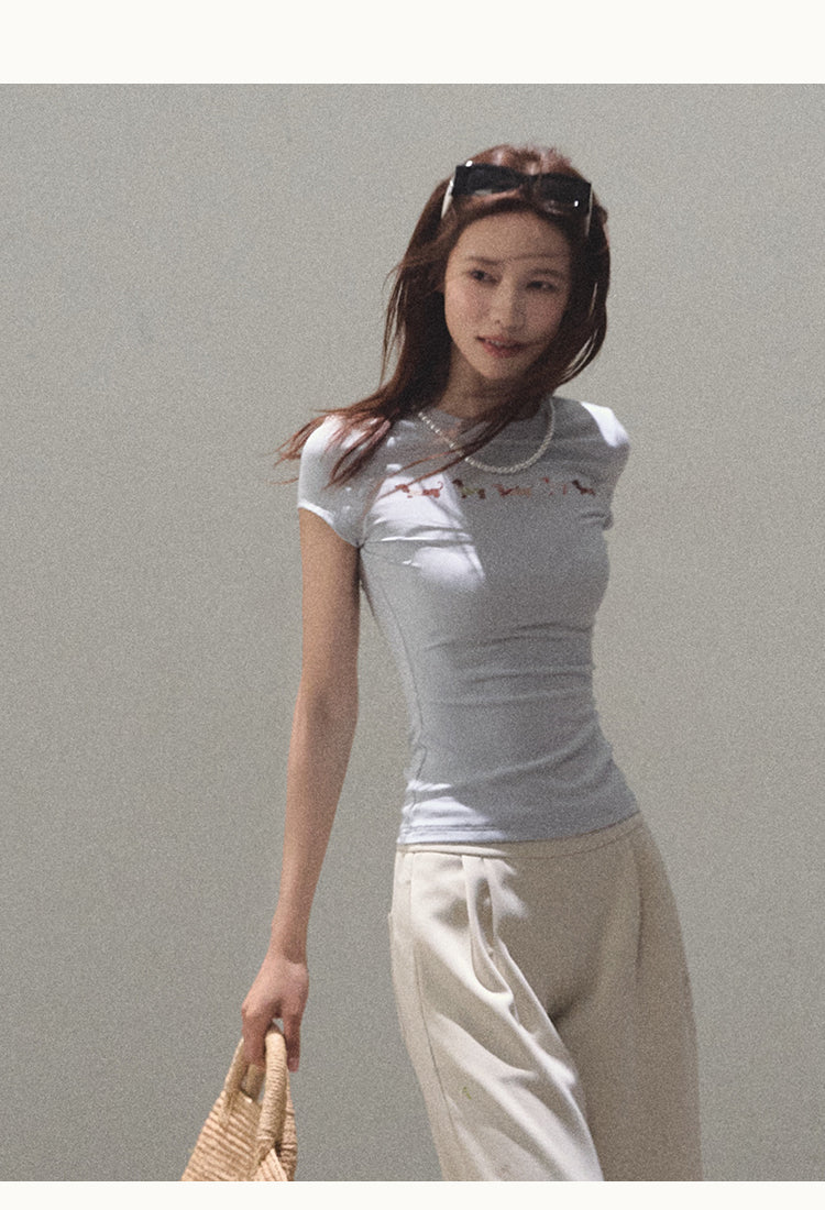 Slim Fit Puppy Print T-Shirt