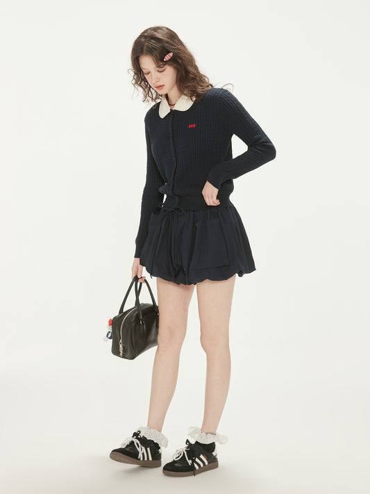 Bubble Skirt With Large Pockets & Metal Charm