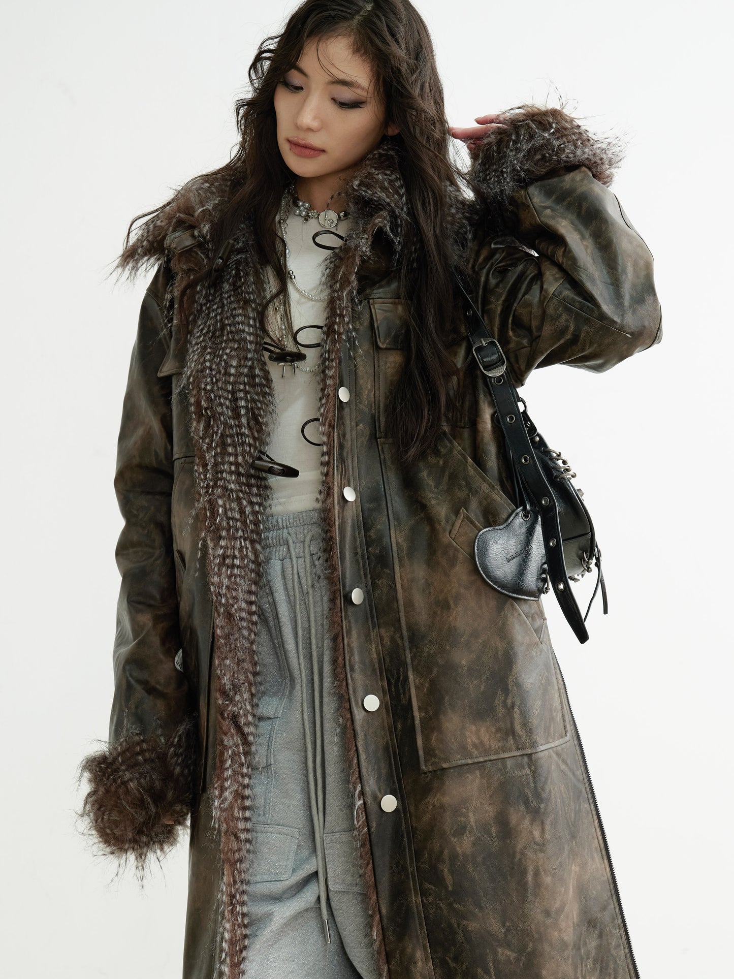 Reversible Eco-Friendly Faux Fur Long Coat