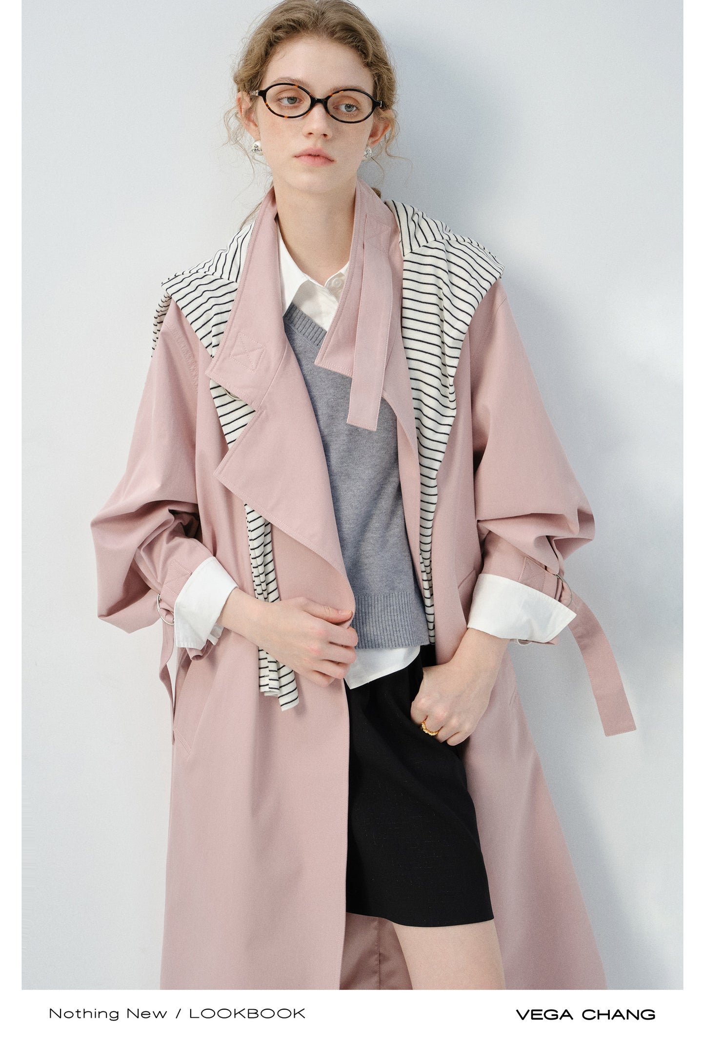 Spring Coat With Adjustable D-Ring Buckles