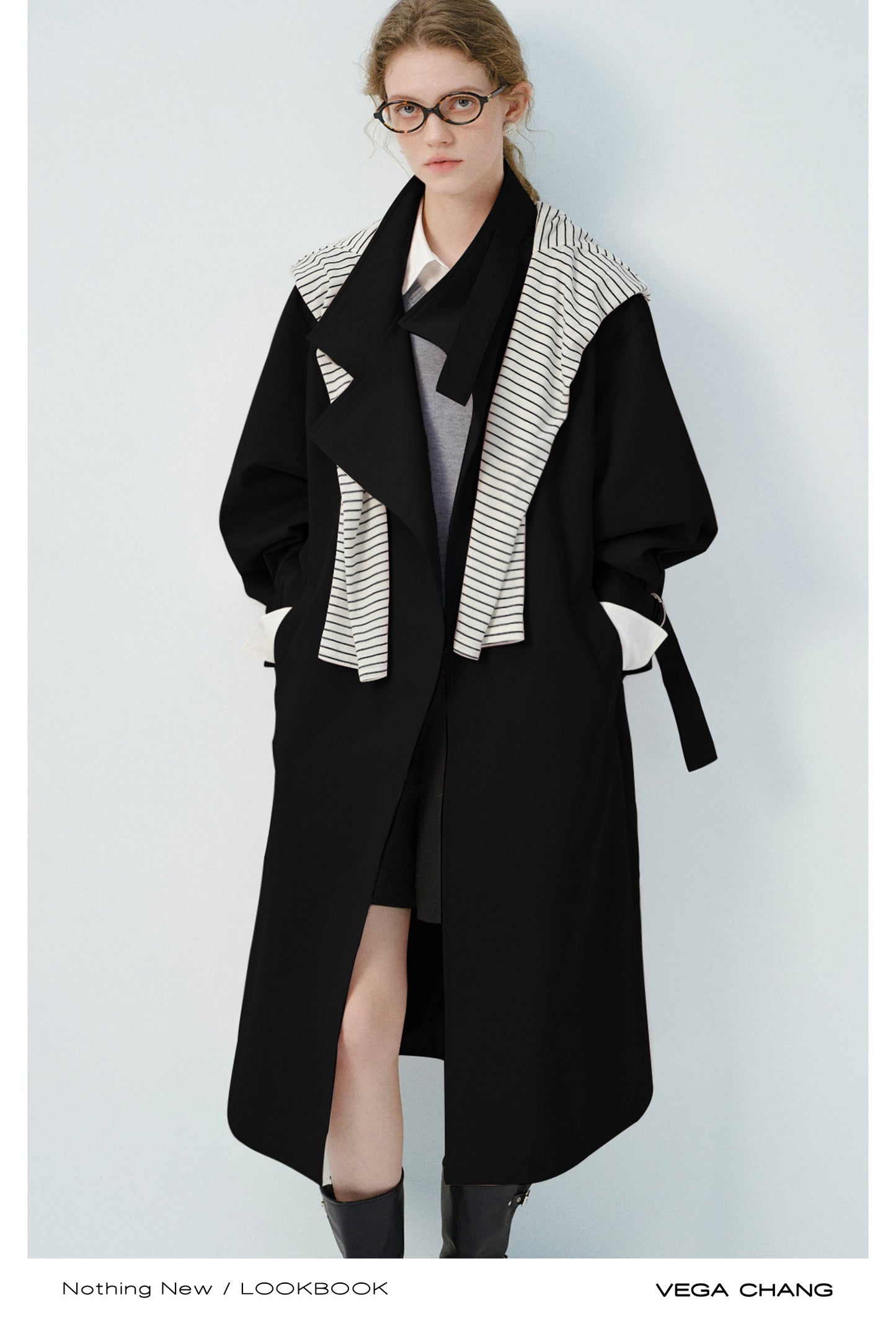 Spring Coat With Adjustable D-Ring Buckles